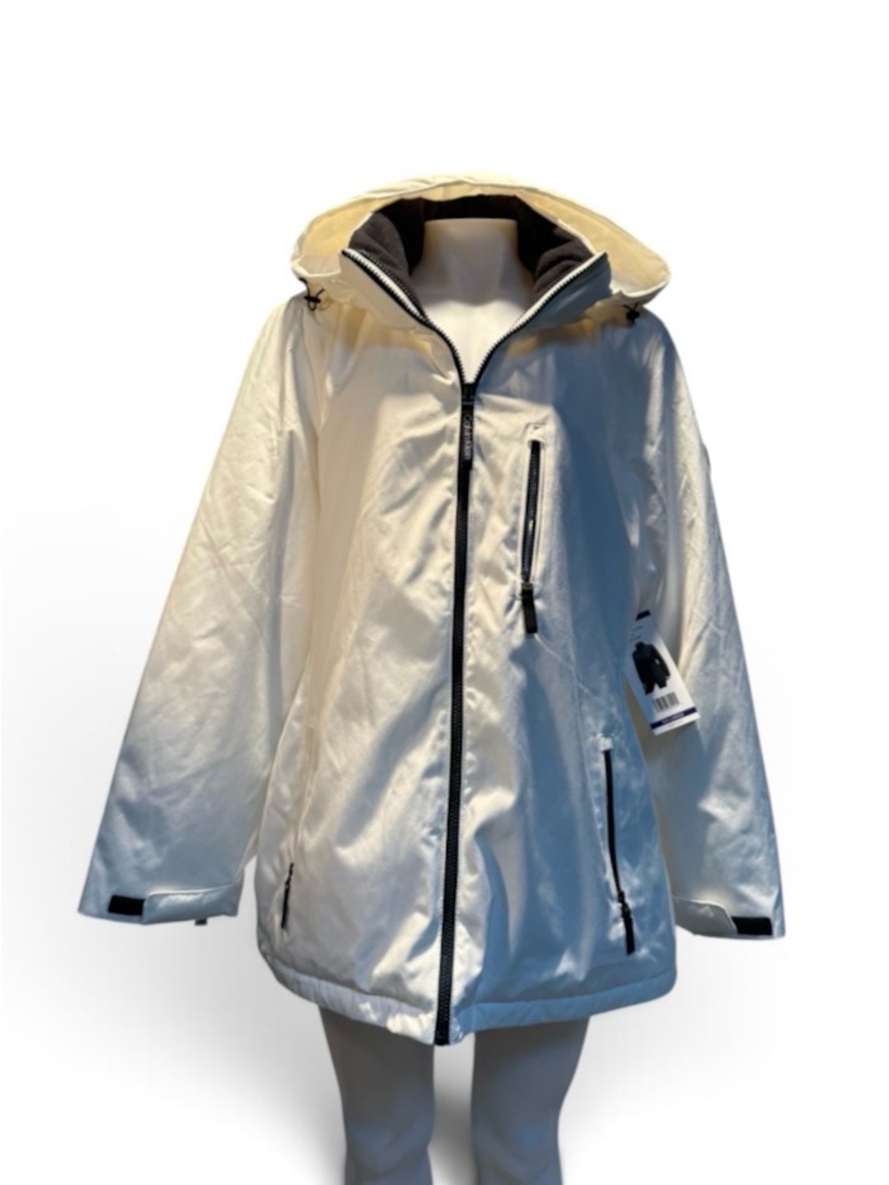 XXL New Jacket Calvin Klein Off-White Hooded Ski jacket